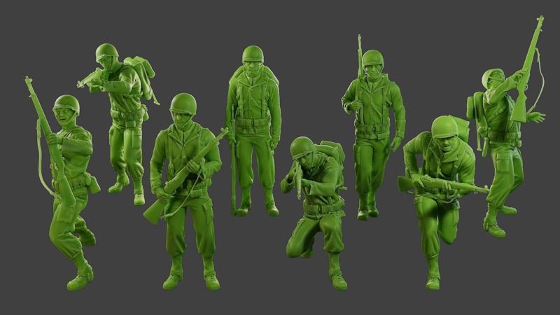 American soldier ww2 A1 Pack 3D Model Collection