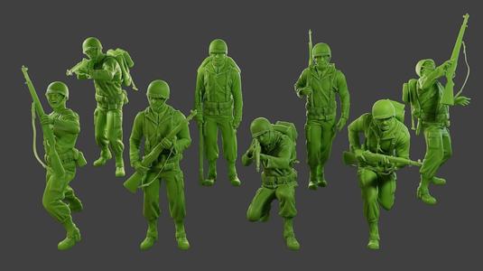 American soldier ww2 A1 Pack 3D Model Collection