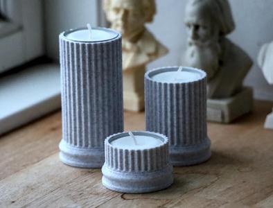 Greek tealight pillars