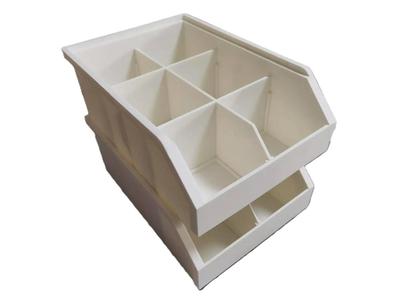 Stackable storage box (with movable dividers)
