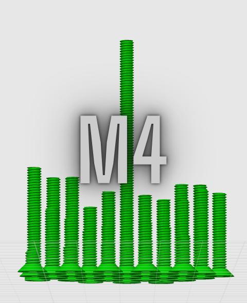 M4 Screw 20-24mm / Nut / Washer