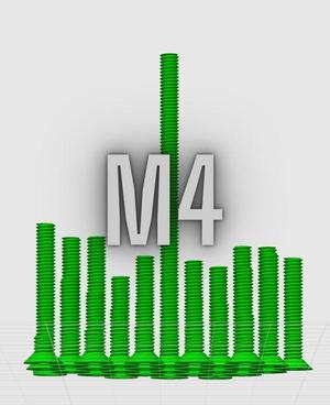 M4 Screw 20-24mm / Nut / Washer