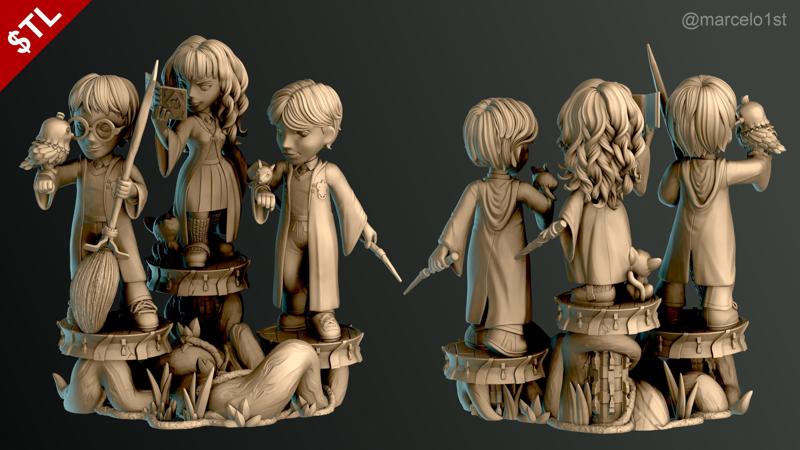 Diorama Harry Potter – Hermione – Rony