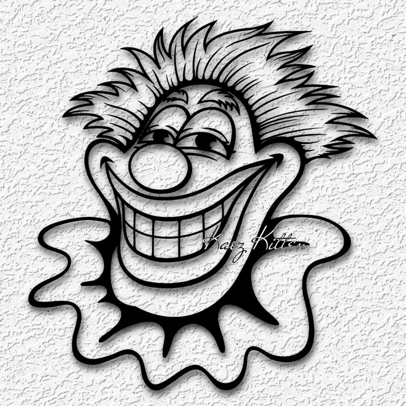 clown face wall art funny circus home decor