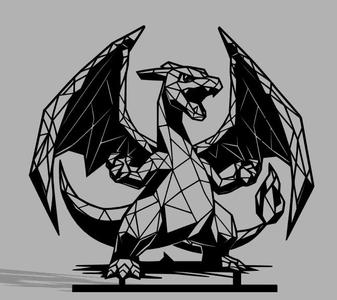 Geometric Low Poly Charizard Pokemon V6