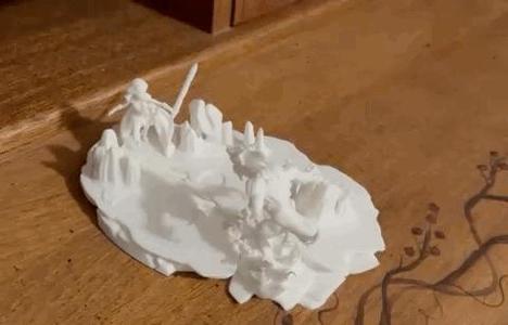 Princess Warrior Demon Clash miniature diorama