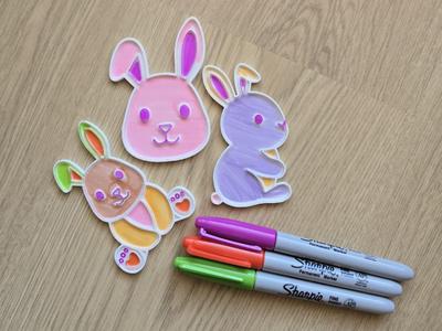 Cute Easter Coloring Set Bunny Rabbit Craft Fun
