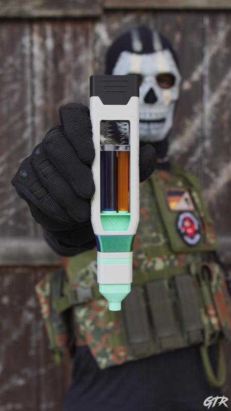 Tactical Stim Shot MW3 Medi Stick Airsoft Paintball LARP Cosplay 3D Print