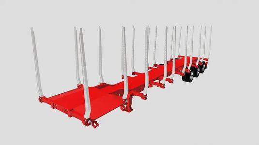 Drop Log Trailer 53ft 1/14