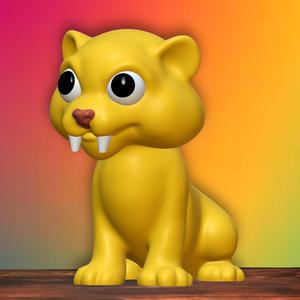 Savannah Sabertooth tiger figurine Smilodon Kitten