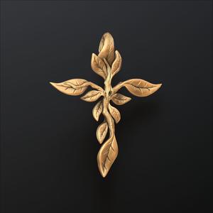 Tree Leaf Cross Pendant