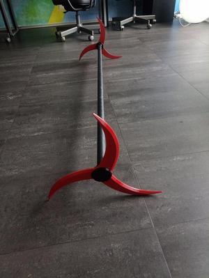 Dragon staff blades and fixation
