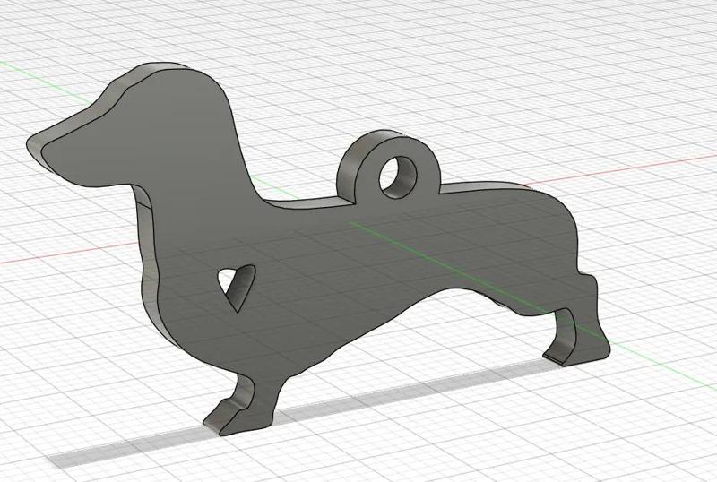 dachshund keychain