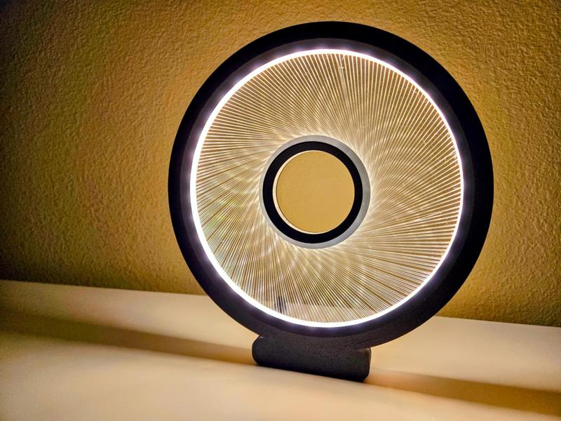 Suspended Iris – Fiber Optic Lamp