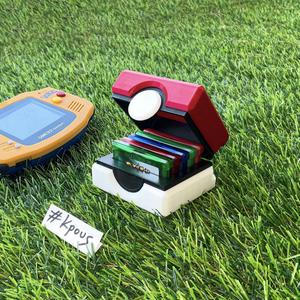 GAMEBOY ADVANCE POKEMON 5X CARTRIDGE HOLDER POKEBALL