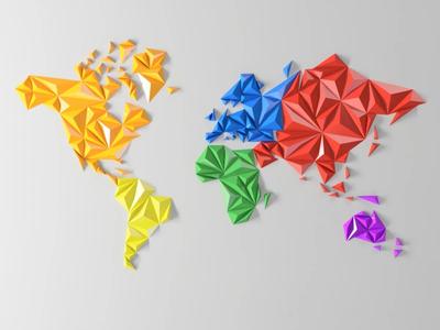 Geometric world map