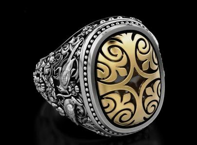 Stylish ring with patterns 619