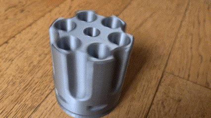 Easy Print Any Printer The Beast Jumbo Magnum Revolving Spinning Pen Holder Hand Cannon Desk Tidy Colt Python .357 King Cobra Revolver Pistol Gun Smith & Wesson Ruger LCR Taurus