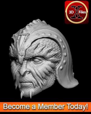 Klaatu Head Sculpt – Star Wars 1/6 Scale – Hottoys 1:6 – 3D File