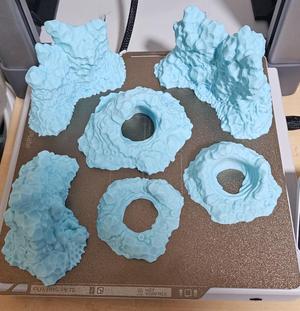 tyrranid style 40k scatter terrain (Holes & Walls)