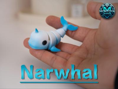Mr. Narwhal – Articulated & keychain