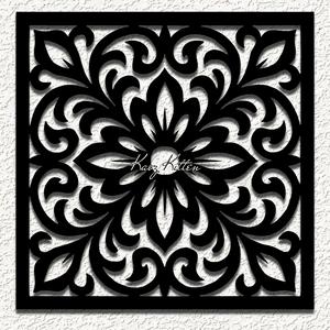 geometric flower square WALL ART HOME DECOR