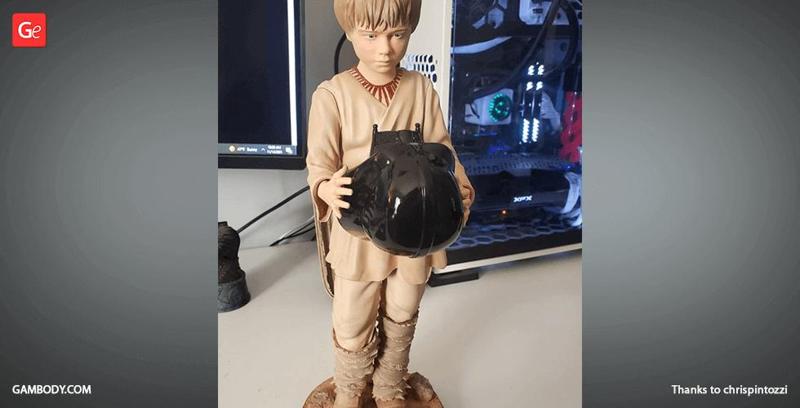 Young Anakin Skywalker 3D Printing Figurine | Assembly