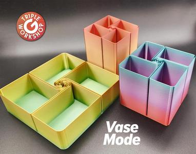 4 Compartment Caddy with a Twist – Vase Mode