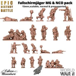 FSJ Fallschirmjager with MG and NCO pack - 15mm for EHB