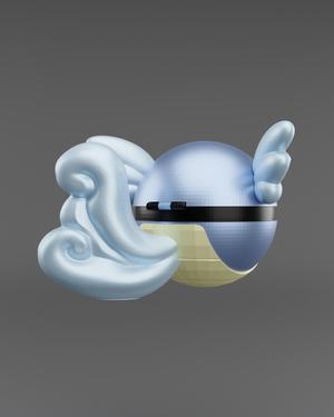 WartortBall Wartortle Themed Pokeball – Fan Art
