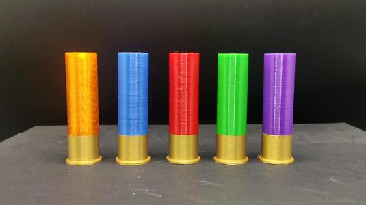 Split-color Shotgun Shell UDL1014 Split-color 7mm Three-round Shotgun Shell