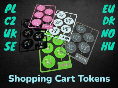 Shopping Cart Tokens Kit Card