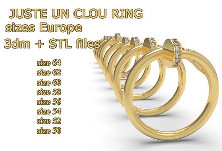 Nail ring with diamonds Most Sizes