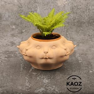 Cat Planter Vase Poly-Cat with Drain Holes