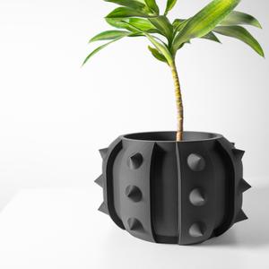 The Alver Planter Pot with Drainage Tray & Stand Included: Modern and Unique Home Decor for Plants