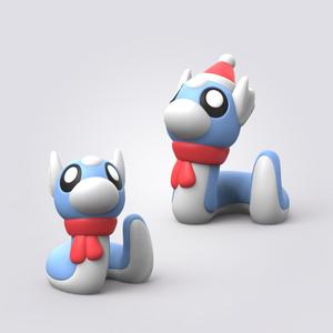 Christmas Dratini (Easy Print No Supports)