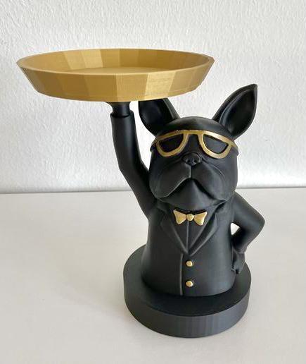 Bulldog Butler With Tray – Key Holder / Organizer