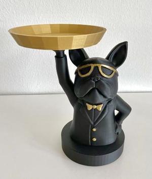 Bulldog Butler With Tray – Key Holder / Organizer