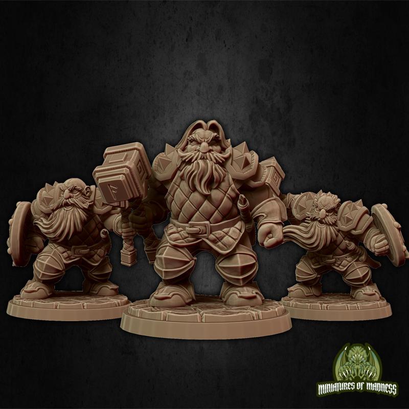 Dwarf Soldier Set 1 – PRESUPPORTED