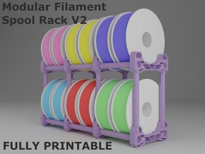 Modular Filament Spool Rack V2 V3 Out On Profile!