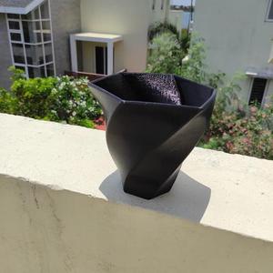 Hex vase(twisted hexagonal pot for plants)