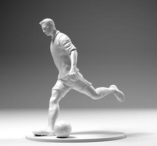 Footballer 02 Footstrike 04 Stl