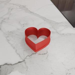 3D Heart Cookie Cutter for Valentine Gift with 3D Stl File & Gift For Girlfriend, 3D Printing, Heart Art, Cake Cutters, Cookie Mold