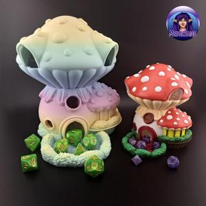 Fairy Mushroom House - Dice Tower - Container