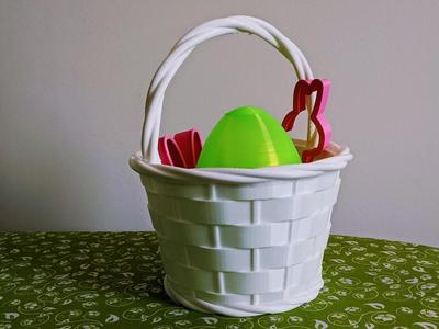 Easter basket with gentler overhangs