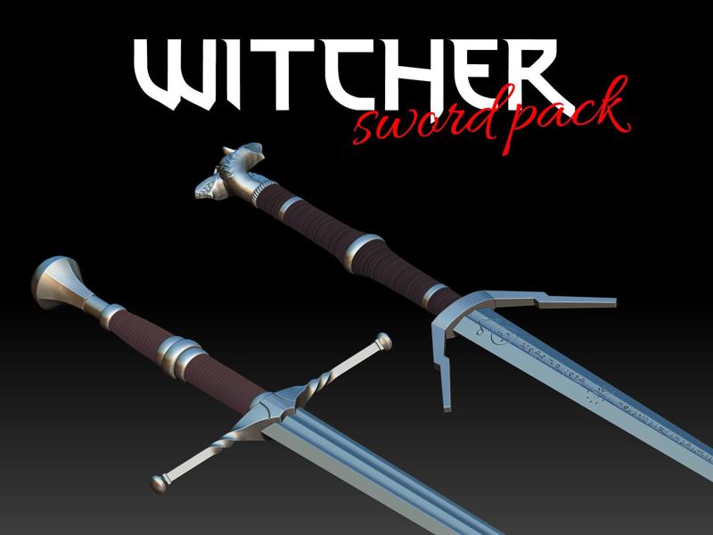 Witcher Sword pack Steel and silver