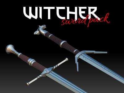 Witcher Sword pack Steel and silver