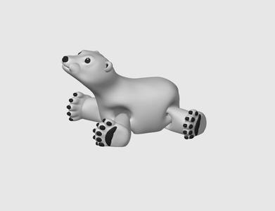 Polar Bear Fidget Keychain