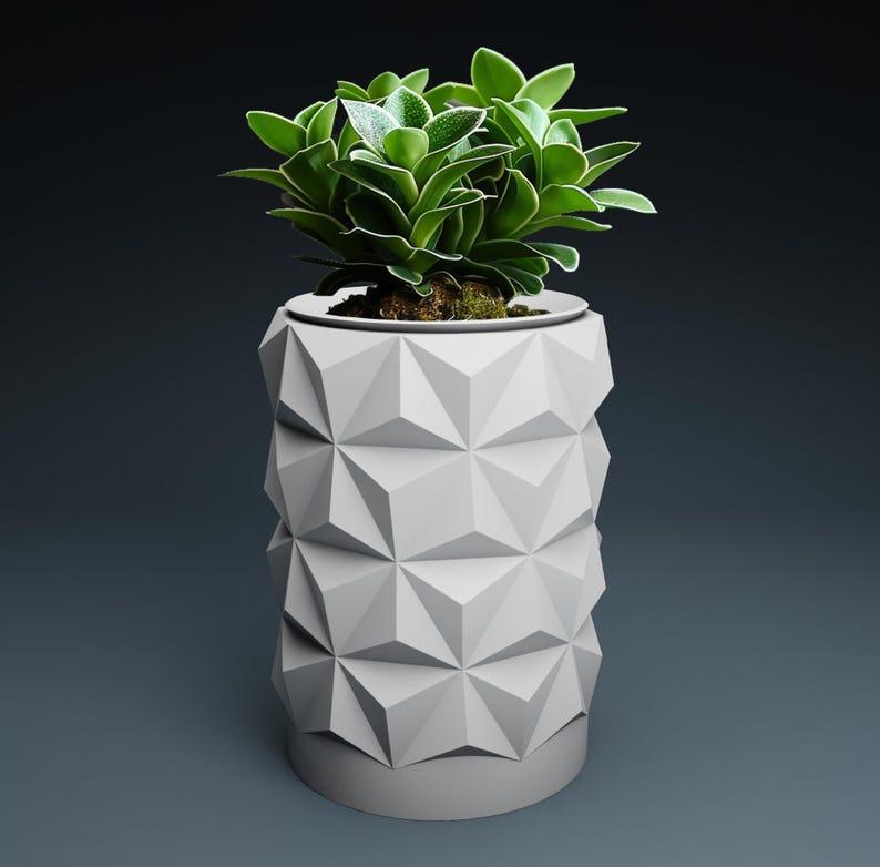 Plant pot with drainage STL 3D Printer file: instant download, gardening decor