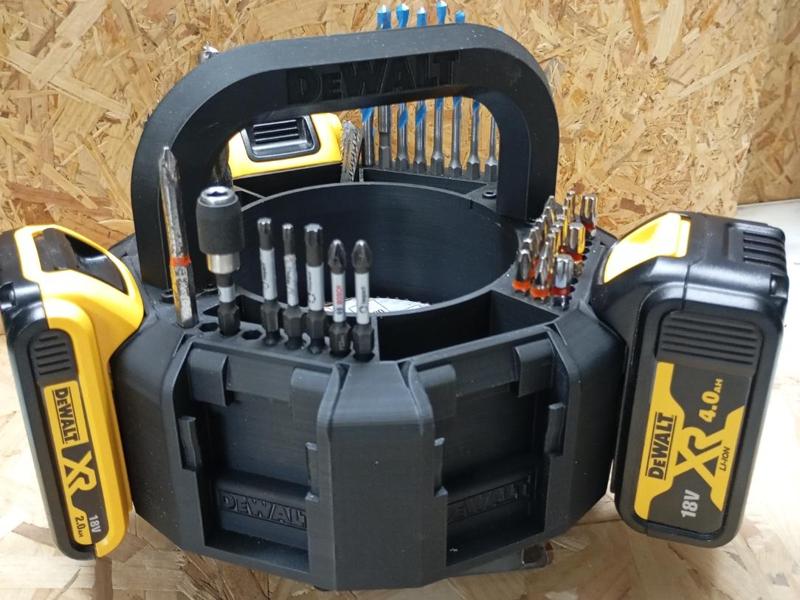 handle case 8 dewalt battery holder / accessories